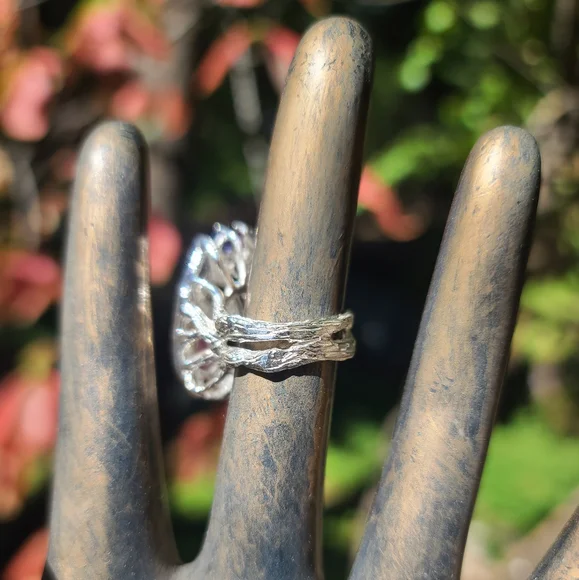 Star Ruby Amethyst & Lolite Sterling ring sz6.5 - Picture 3 of 10